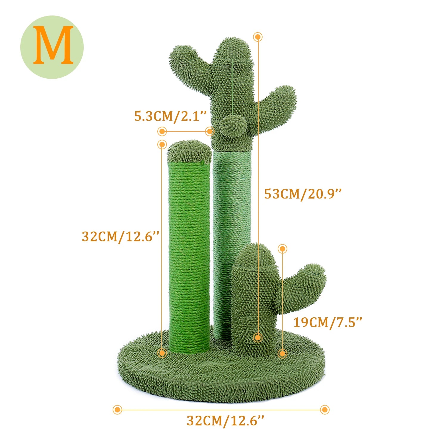 Cat Tree Toy with Ball Scratching Post Mushroom and Cactus Style