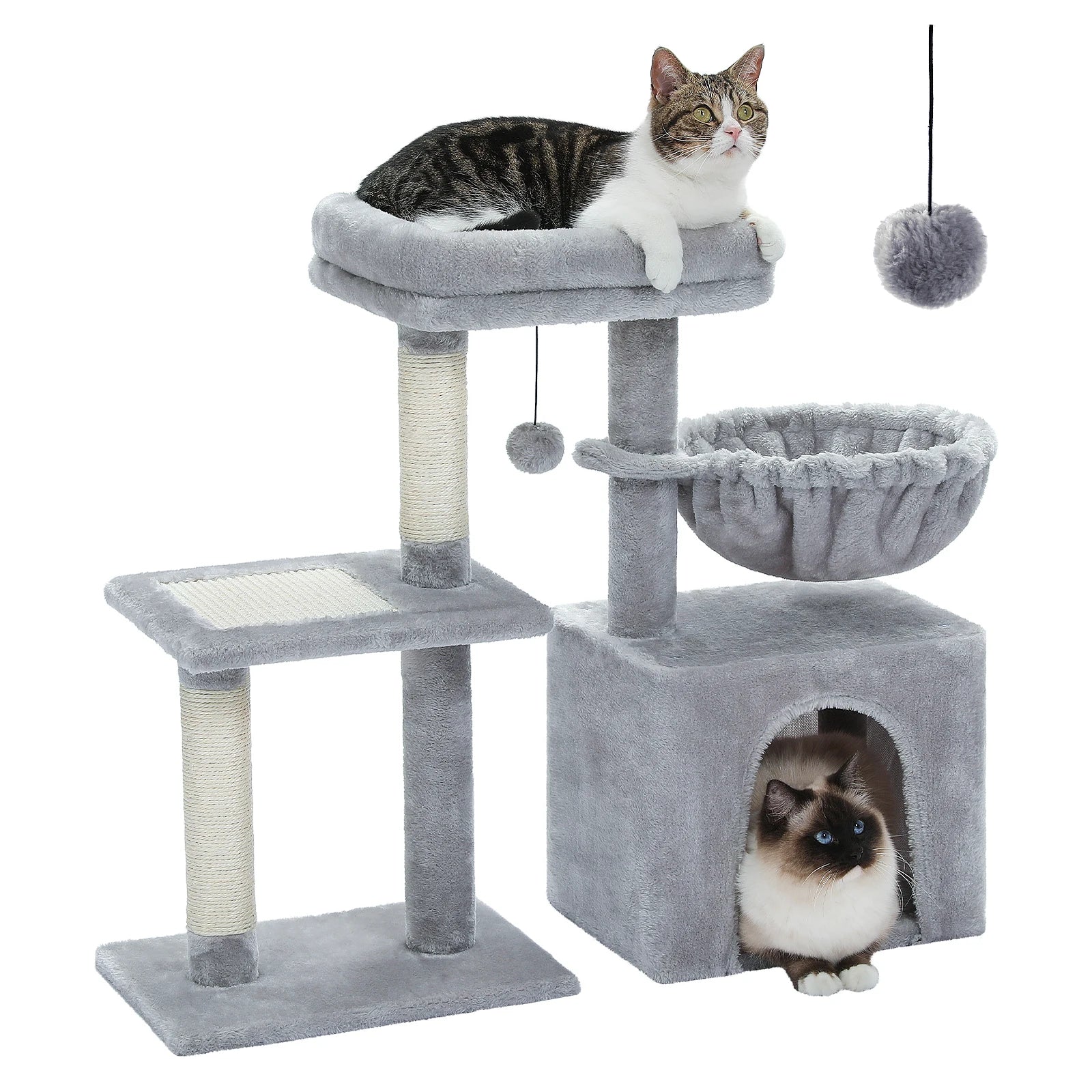 Small Cat Tree Tower with Scratching Post