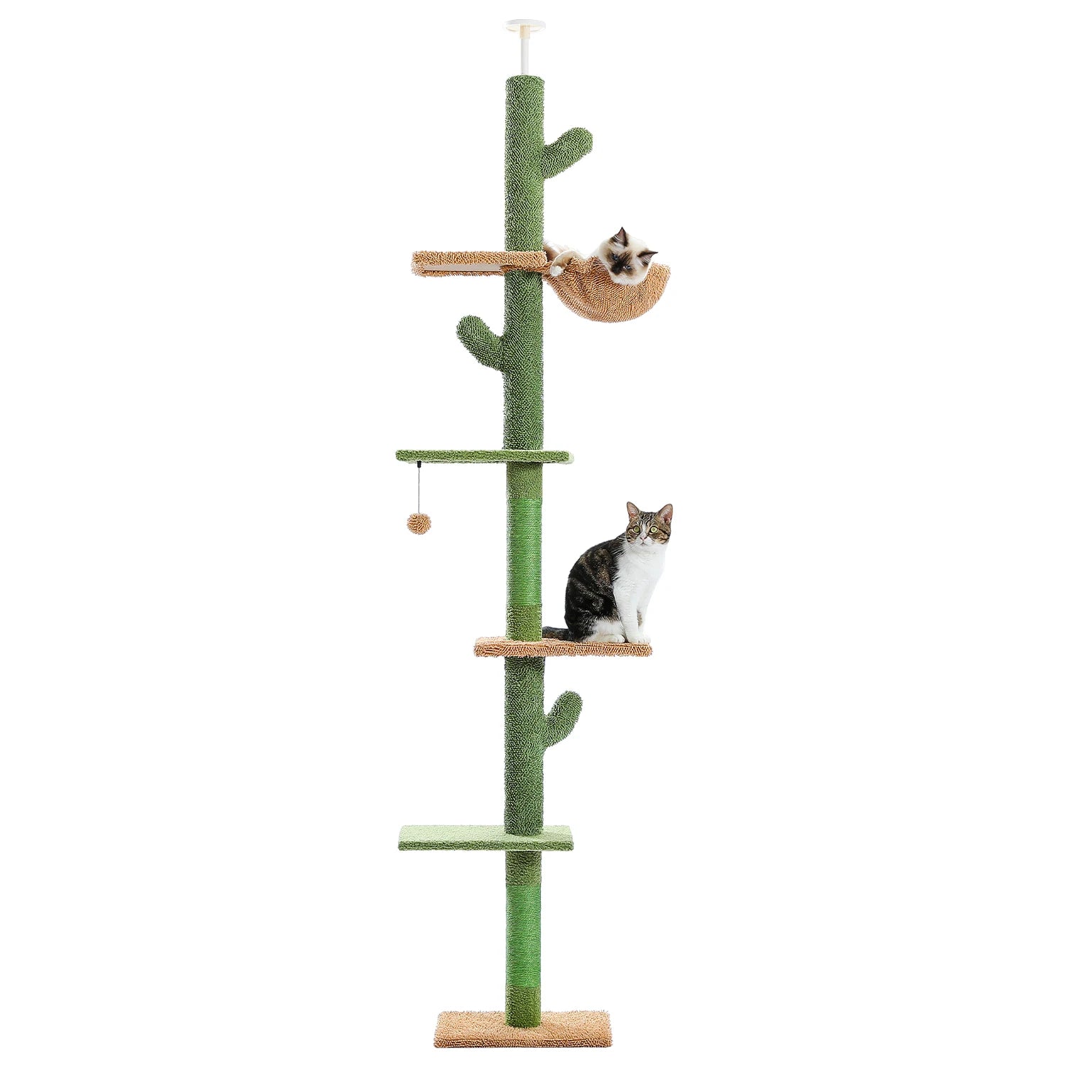 Cat Tree 5-Tier Floor to Ceiling with Scratching Post