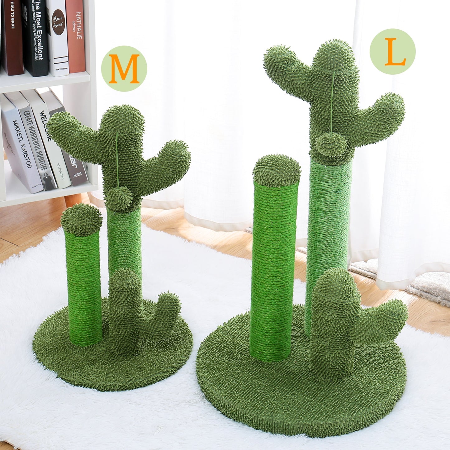 2 Size Cactus Style Cat Tree House Climbing Stratching Post